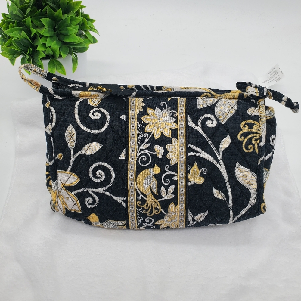 ☆☆ Vera Bradley Yellow Bird Cosmetic Case Spring 2008 Quilted